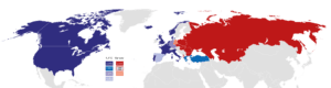 Karte NATO und Warschauer Pakt