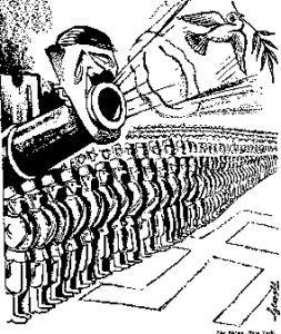 Karikatur Hitler Friedenstaube