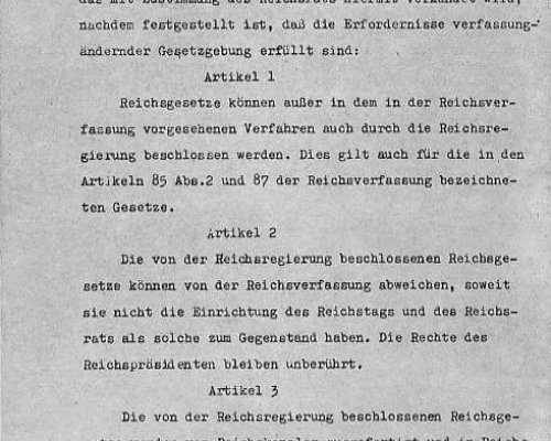 Ermächtigungsgesetz 1933