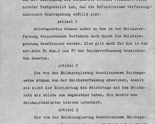 Ermächtigungsgesetz 1933