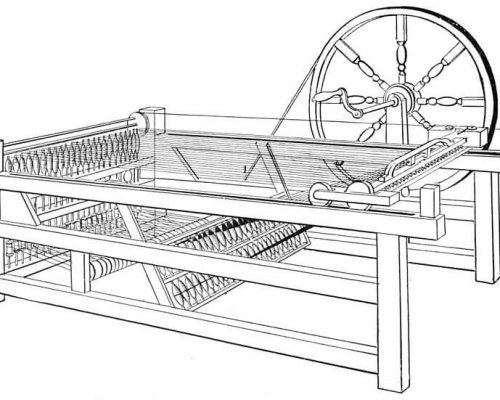 Skizze der Spinnmaschine