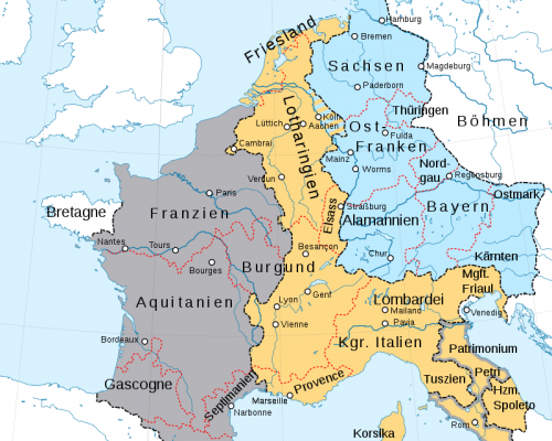 Karte Vertrag von Verdun