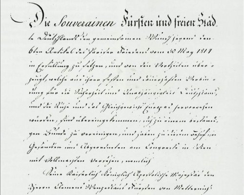 Deutsche Bundesakte, 10. Juni 1815