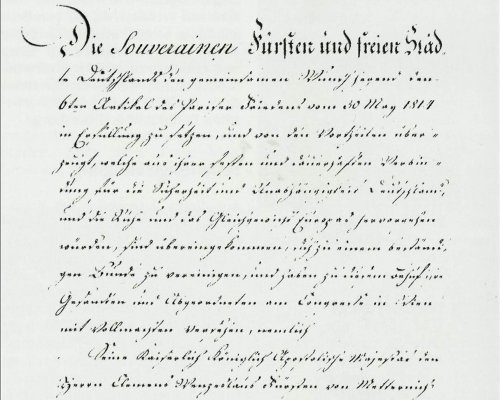 Deutsche Bundesakte, 10. Juni 1815