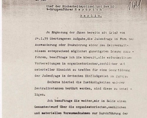 Endlösung Judenfrage Text