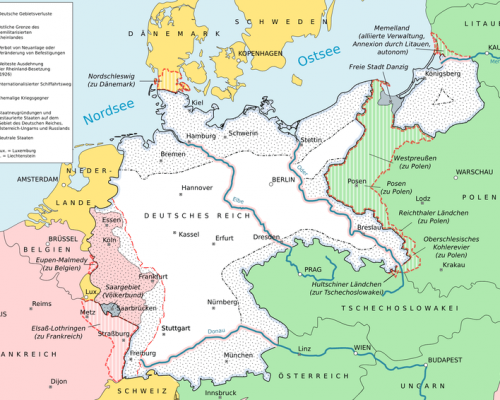 Gebietsabtretungen Deutschlands 1919, Versailler Vertrag