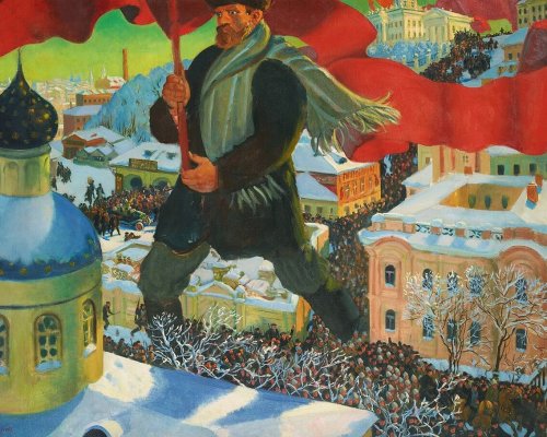Infolge der "Oktoberrevolution" der Bolschewiki in Russland (1917) wurden die Ideen von Marx und Engels in Form des "Marxismus-Leninismus" erstmals in die politische Praxis umgesetzt