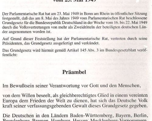 Die Londoner Sechsmächtekonferenz ermöglichte die Einberufung eines Parlamentarischen Rats, der im Mai 1949 das "Grundgesetz" verabschiedete und die BRD gründete