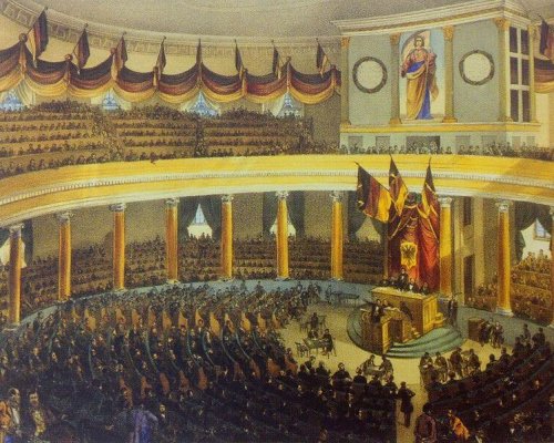In der 1848er Revolution tagte erstmals ein gesamtdeutsches Parlament mit verschiedenen Fraktionen. 1848 gilt daher als "Geburtsstunde politischer Parteien" in Deutschland