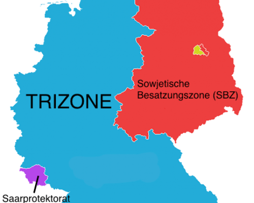 Karte des geteilten Deutschlands seit 1949