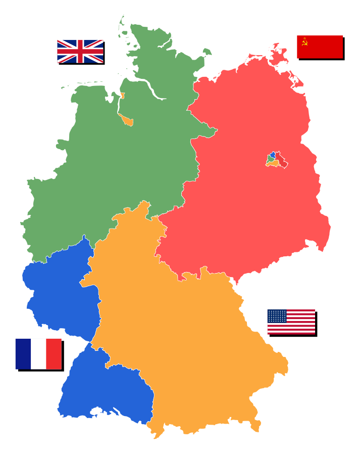 Karte Deutschland 1945