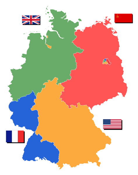 Karte Deutschland 1945